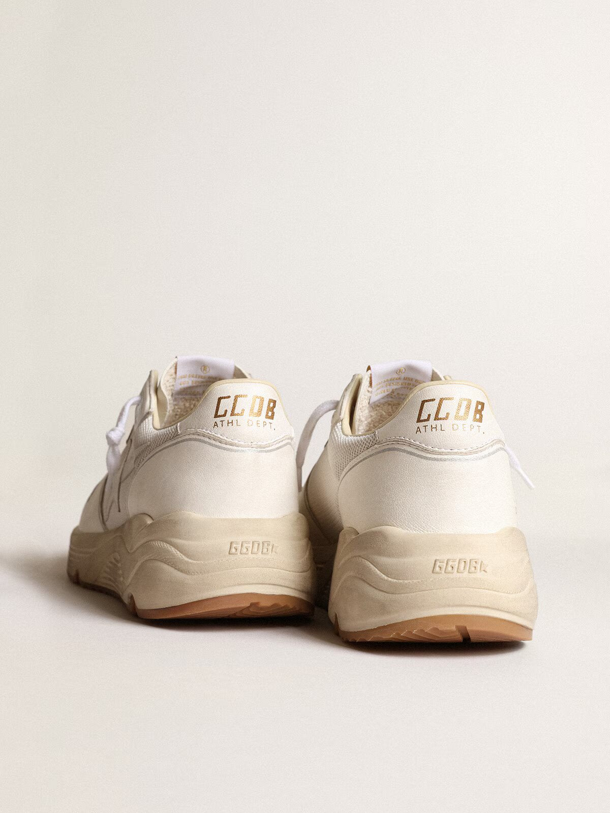 GGDB - Running Sole en mesh et cuir nappa blancs