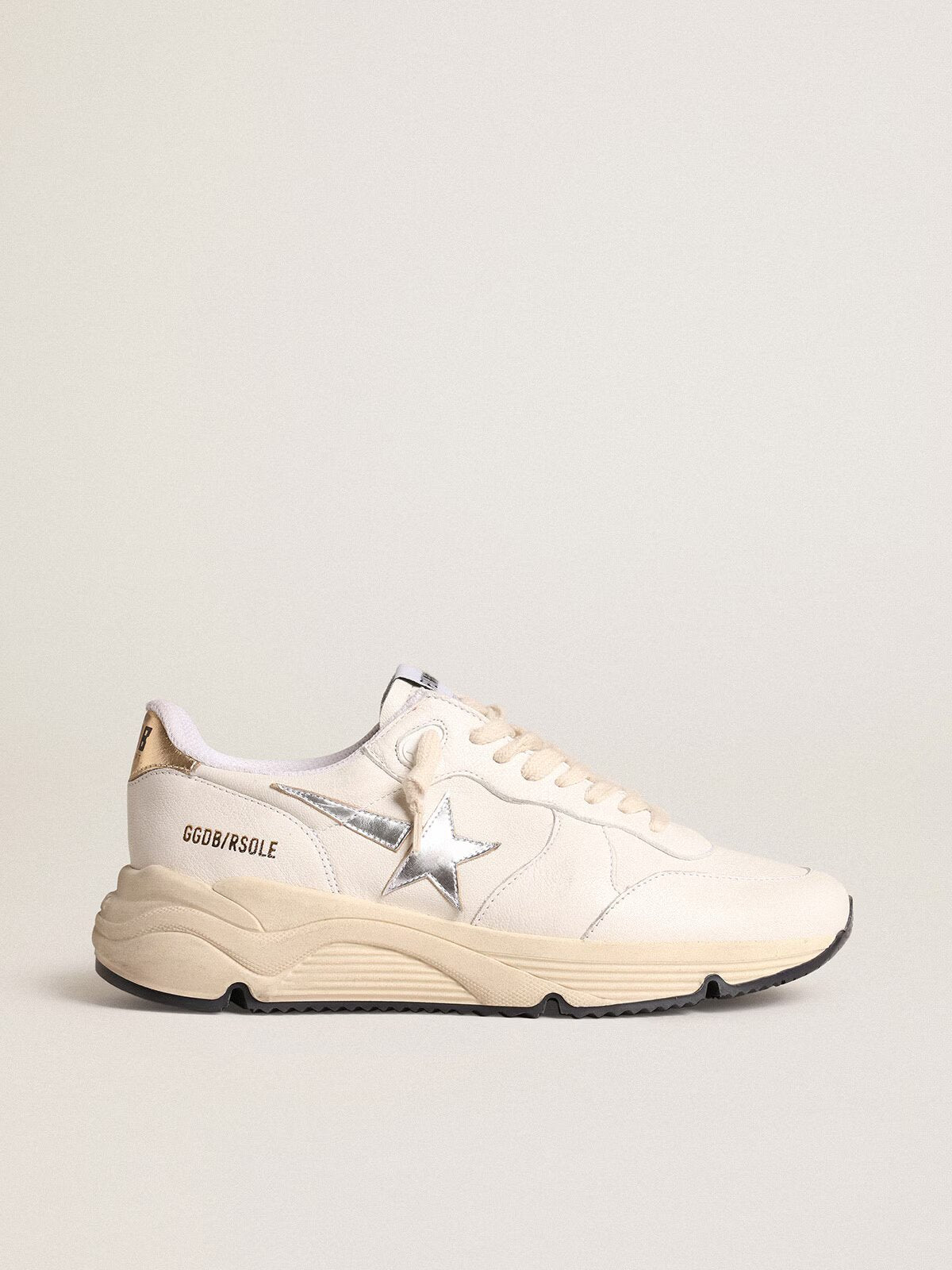 GGDB - Running Sole en cuir nappa avec étoile argentée et talon en cuir doré