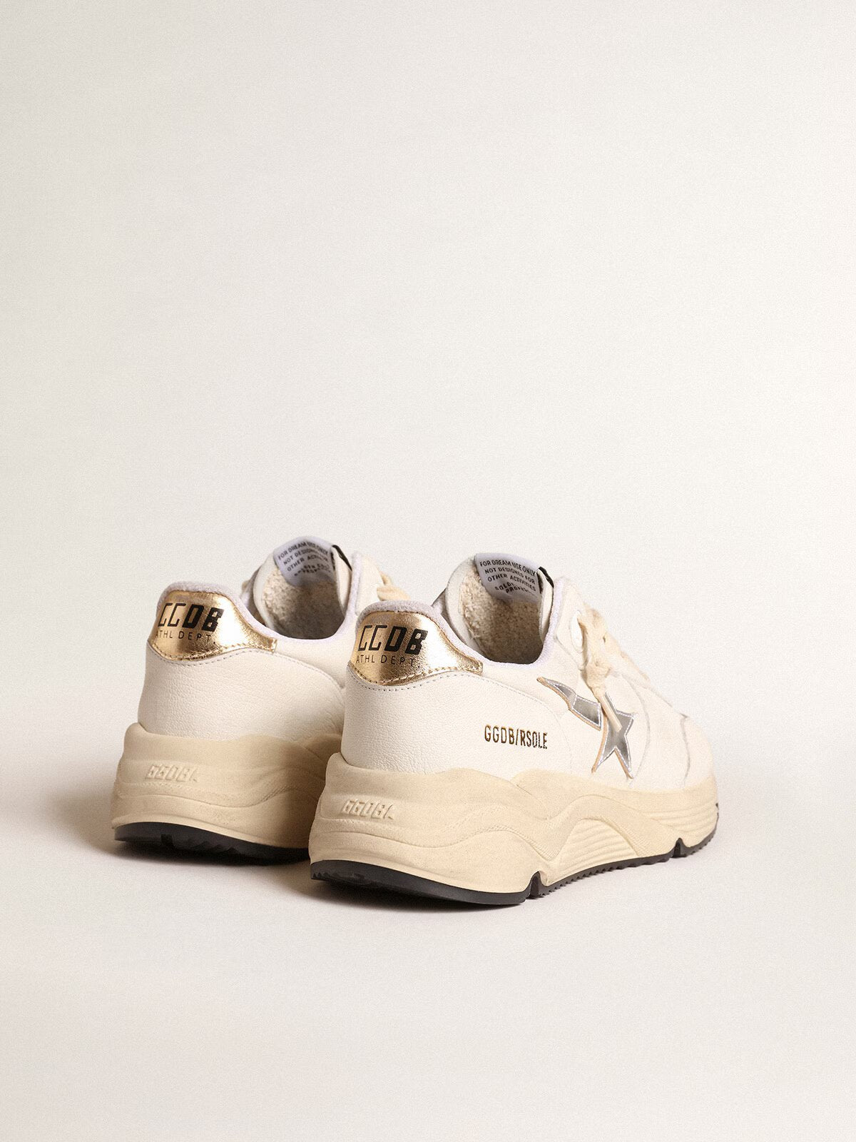 GGDB - Running Sole en cuir nappa avec étoile argentée et talon en cuir doré