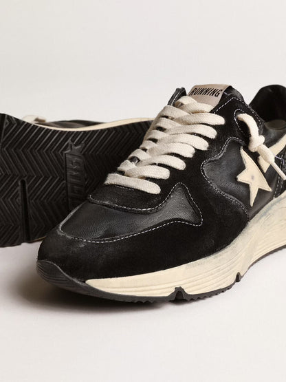 GGDB - Running Sole en cuir nappa et suède noirs