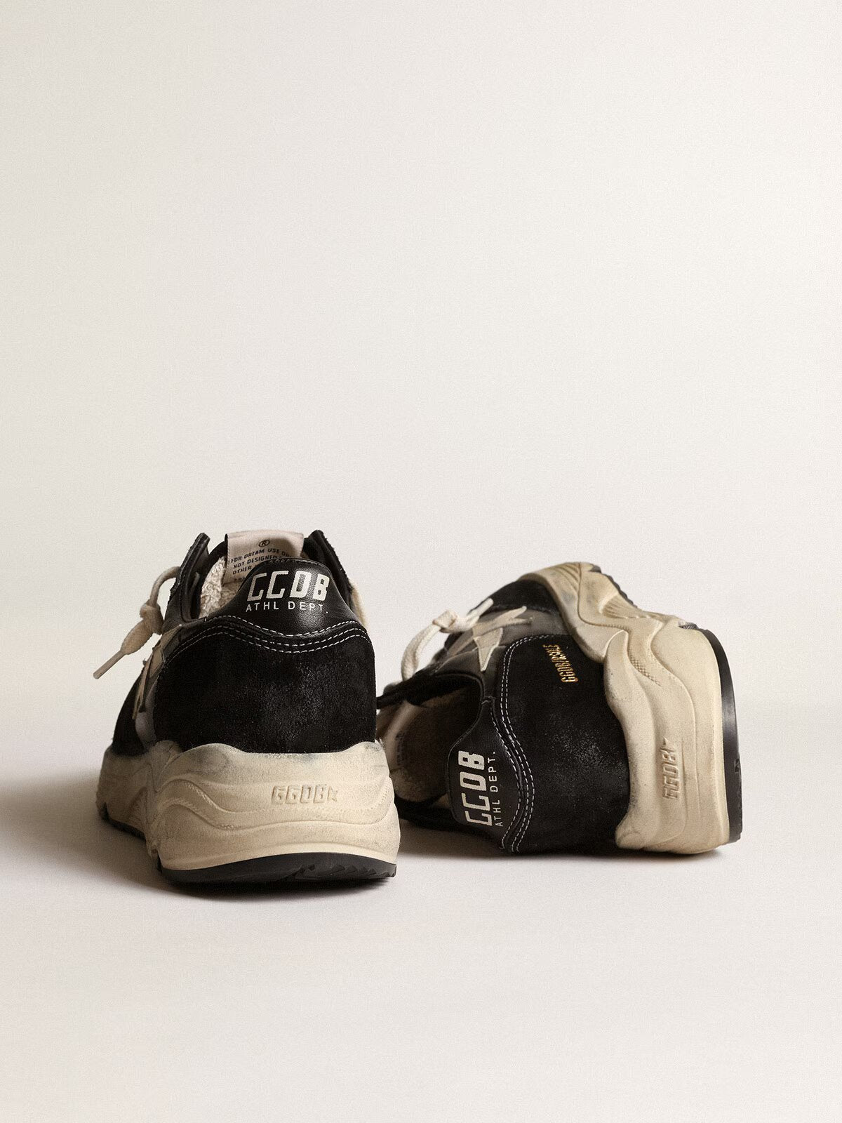 GGDB - Running Sole en cuir nappa et suède noirs