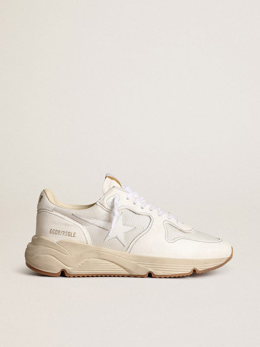 GGDB - Running Sole en mesh et cuir nappa blancs